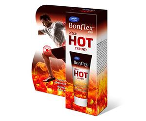 Bonflex Xtra HOT Cream, con efecto calor EXTRA para zonas concretas, aporta calor extremo y duradero para un mejor alivio, Blanco