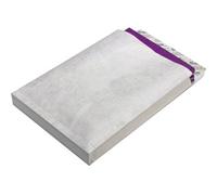 Bong Tyvek plegable B4 bolsillo, adhesivo sensible a la presión con la tira de cubierta, 250 x 343 x 40 mm, blanco