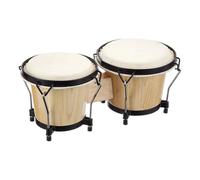 Bongo de madera, bongos para niños madera - Instrumento de música de percusión para principiantes - Profesional de bongos de 6 pulgadas y 7 pulgadas, instrumento de música para principiantes para adol