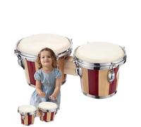 Bongo de madera, bongos para niños madera | Tambor de mano de madera profesional | Bongos de 6 y 7 pulgadas para niños adultos principiantes, instrumentos de percusión educativa