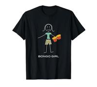 Bongo Divertido para Mujer, Regalos para Chicas músicas Camiseta gráfica económica, Hombre, Negro, XL