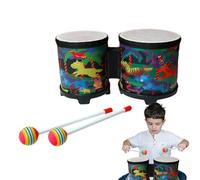 Bongo Drum,Bongo Drums para | Juguete musical de instrumento de percusión | de tambor de mano lindo | Tambor de mano lindo de madera con 2 palillos de colores, instrumentos musicales de tambor hecho en