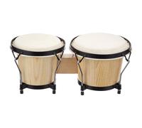 Bongo Drum for Kids, Wood Bongos, Tambor de mano de madera profesional, Instrumento de percusión educativa para principiantes profesionales, bongos de 6 pulgadas y 7 pulgadas