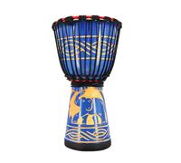 Bongo Drum - Instrumento de percusión de mano de madera, duales tambores de piel natural | Set de bongo acústico portátil, tambor profesional jugado a mano para principiantes, niños, clase de música,