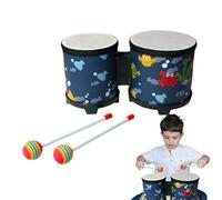 Bongo Drum - Tambor de mano de madera profesional con cabezas de dos, percusión de música clásica | Drums lindos para adultos e instrumento folk compacto con bateras, juguete de