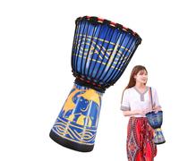Bongo Drums Adultos, niños Bongo Drums - Drum africano africano tallado a mano de 8 pulgadas,Instrumentos de percusión, decoración de música artística para lecciones de música, actividades, actuacione