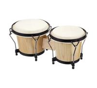 Bongo Tambor de Madera - Bongos de Madera | Instrumento de percusión educativa | Bongos de 6" y 7" para principiantes, Instrumento educativo para aprendizaje musical infantil adultos