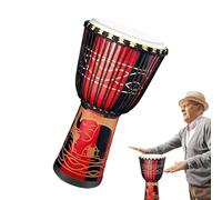Bongo - Tambor de mano multicolor de inspiración africana de 8 pulgadas, instrumentos de percusión, decoración artística de música para actuaciones escénicas, actividades, lecciones de música