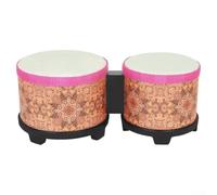 Bongo Tambores con diseño encantador para niños y estudiantes, herramienta de percusión portátil ligera para aprendizaje de ritmo y actuación en fiestas, naranja (textura naranja)