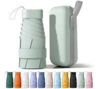 BONHHC Paraguas plegable, Paraguas para el Sol, mini paraguas, unisex de transporte y plegables (con estuche)