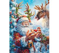 Bonhomme de Neige Dans la forêt d'hiver Puzzle 300 Piezas Cartón Resistente para Niños Mayores 14 Años Mitos Animal Planta Estimulación Cerebral Entretenimiento Sin Pantalla 300 PCS