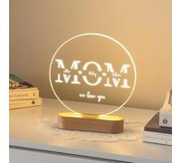 bonibom Placa acrílica personalizada de larga distancia para mamá e hija, recuerdo de corazón con base de madera, regalo del día de la madre, cita de amor grabada (modelo 6)