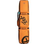 Boniffyy 143L Bolsa De Esquís con Ruedas Acolchada Bolsa De Esquí Impermeable Plegable Expansible Larga Gran Capacidad Todo Terreno Snowboard Bag Apta a 2 Pares de Esquís y Equipos (Naranja)