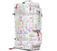 Boniffyy 55L Mochila de Esquí Impermeable Bolsa de viaje para Deporte al aire libre de Snowboard Senderismo acampar Montañismo ciclismo escalada con Botas Casco Compartimento (Graffiti)
