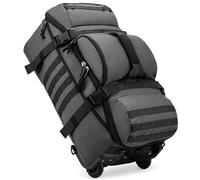 Boniffyy Bolsa De Viaje con Ruedas 80L Plegable Grande Bolsa Mochila Deportiva Impermeable Blanda Deportes Maleta con Compartimento Correas para Gimnasio Camping Y Almacenaje (Gris)