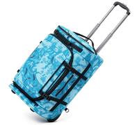 Boniffyy Bolsa de Viaje con Ruedas de Esquí Impermeable Trolley Deportiva Grande Mochila Snowboard Maletas para Cámping Semana Fin de Bolsa para Botas de Esquí Bag Patines Casco (Azul)