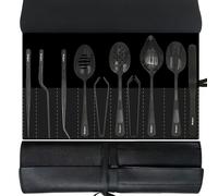 Bonigour Juego de herramientas de chapado culinario, kit de herramientas de chapado de chef de 11 piezas, negro, utensilios de cocina profesionales, acero inoxidable, cocina modernista arte de