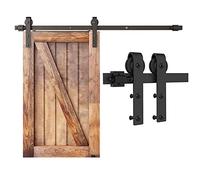 BONIKLUBA 4FT/122cm Mini Herraje para Puerta Corredera Kit para Soportes de TV de una sola Puerta, Armario Pequeño (Sin Puerta de Gabinete)