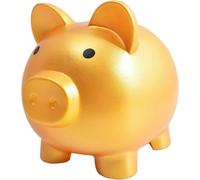 Bonita alcancía dorada para guardar dinero, recuerdo para la habitación de tu hijo, bonita hucha para