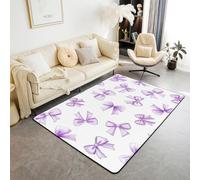 Bonita alfombra de área para niños, diseño de princesa de ensueño con nudo de mariposa, alfombra de entrada para niñas y niños, alfombra antideslizante con lazo femenino estético, decoración de sala