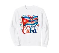 Bonita Bandera Cubana del Mes de la Herencia hispana para niñas y Mujeres Sudadera