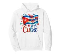 Bonita Bandera Cubana del Mes de la Herencia hispana para niñas y Mujeres Sudadera con Capucha