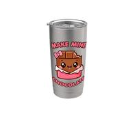Bonita barra de chocolate Make Mine Kawaii Vaso térmico de acero inoxidable de doble pared