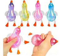 Bonita bola de azúcar para el estrés de pato, bolas elásticas de gel de pato brillante, juguete sensorial suave de rebote lento, bola de azúcar suave para aliviar el estrés, relajante sensorial para