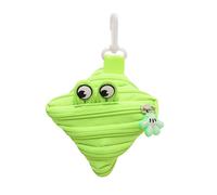 Bonita bolsa con cremallera de monstruo, mini soporte multiusos para llaves y lápiz labial, para decoración de bolsas y almacenamiento de objetos pequeños, Green, Informal