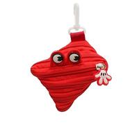 Bonita bolsa con cremallera de monstruo, mini soporte multiusos para llaves y lápiz labial, para decoración de bolsas y almacenamiento de objetos pequeños, Red, Informal