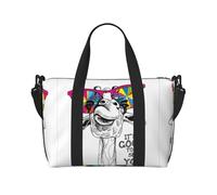 Bonita bolsa cruzada portátil con estampado de jirafa para mujer, adecuada para gimnasio, entrenamientos, viajes y viajes