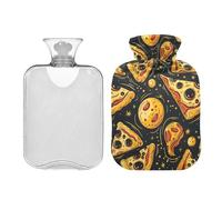 Bonita bolsa de agua caliente clásica con tapa, bolsa de agua caliente de 1 litro para calambres menstruales, cuello, hombros, alivio del dolor de espalda, terapia caliente de manos y pies