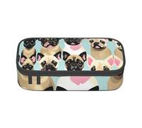 Bonita bolsa de almacenamiento con estampado de bulldog para oficina de negocios, estuche, estuche para lápices, bolsa de maquillaje, bolsas de cosméticos, Lindo pug chihuahua, One Size