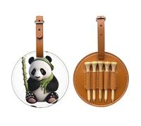 Bonita bolsa de almacenamiento para camisetas de golf con estampado de panda gigante, diseño portátil, fácil de organizar