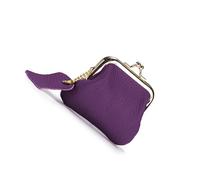 Bonita bolsa de almacenamiento para monedas de cuero para mujeres y niñas, bonita bolsa de cuero con beso, Purple, Mass Beauty