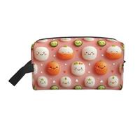 Bonita bolsa de aseo con estampado de pepino y bola de arroz para hombres y mujeres, bolsa de aseo de viaje, bolsa de cosméticos, bolsas de aseo colgantes para accesorios de viaje