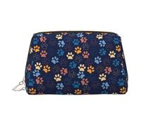 Bonita bolsa de cosméticos con estampado de huellas de perro para mujer, neceser de viaje, dormitorio, uso en la habitación, bolsas de maquillaje, organizador, Gold, One Size, Minimalista
