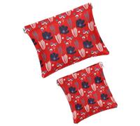 Bonita bolsa de cosméticos de bolsillo con diseño de hueso de pata de perro corgi galés, bolsa de maquillaje impermeable sin cierre automático, mini almacenamiento de viaje portátil para auriculares y