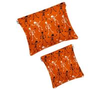 Bonita bolsa de cosméticos de bolsillo con diseño de rana, fresa, manzana, impermeable, sin cremallera, cierre automático, mini almacenamiento de viaje para auriculares y joyas, Multi 03, 7.1x5.8