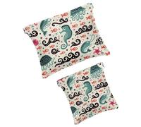 Bonita bolsa de cosméticos de bolsillo con diseño de rana, fresa, manzana, impermeable, sin cremallera, cierre automático, mini almacenamiento de viaje para auriculares y joyas, Multi 07, 7.1x5.8