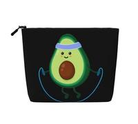 Bonita bolsa de cosméticos de una sola capa con patrón de camaleón, bolsa de aseo de viaje, adecuada para viajes de negocios y uso diario., Bonito aguacate, Talla única