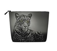 Bonita bolsa de cosméticos de una sola capa con patrón de camaleón, bolsa de aseo de viaje, adecuada para viajes de negocios y uso diario., Leopardo fresco, Talla única