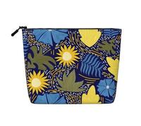 Bonita bolsa de cosméticos de una sola capa con patrón de mapache, bolsa de aseo de viaje, adecuada para viajes de negocios y uso diario., Bonitas flores decorativas, Talla única