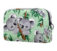 Bonita bolsa de cosméticos para bebé, diseño de koala australiano para mujer, bolsa organizadora de maquillaje grande con cremallera, multicolor, 18.5x7.5x13cm/7.3x3x5.1in, Neceser
