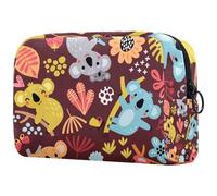 Bonita bolsa de cosméticos para bebé, diseño de koala para mujer, bolsa organizadora de maquillaje grande con cremallera, multicolor, 18.5x7.5x13cm/7.3x3x5.1in, Neceser