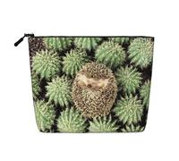 Bonita bolsa de cosméticos para mujer con estampado de oso koala, bolsa de aseo de una sola capa, adecuada para almacenamiento diario, viajes y viajes de negocios., Cactus erizos, Talla única