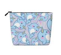 Bonita bolsa de cosméticos para mujer con estampado de peces, bolsa de aseo de una sola capa, adecuada para almacenamiento diario, viajes y viajes de negocios., Bonito pez, Talla única