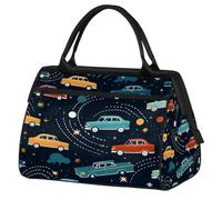 Bonita bolsa de deporte de viaje con caricaturas espaciales para mujeres y hombres, bolsa de lona impermeable de gran capacidad para llevar durante la noche, gimnasio, viajes, actividades al aire