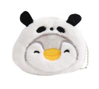 Bonita bolsa de dinero de felpa con forma de animal, tarjetero, monedero, monedero, bolsillo para cambio, Pingüino