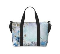 Bonita bolsa de gimnasio grande de 16 pulgadas, ligera, para viajes, deportes, bolsa de hospital para mamá, Black, Talla única